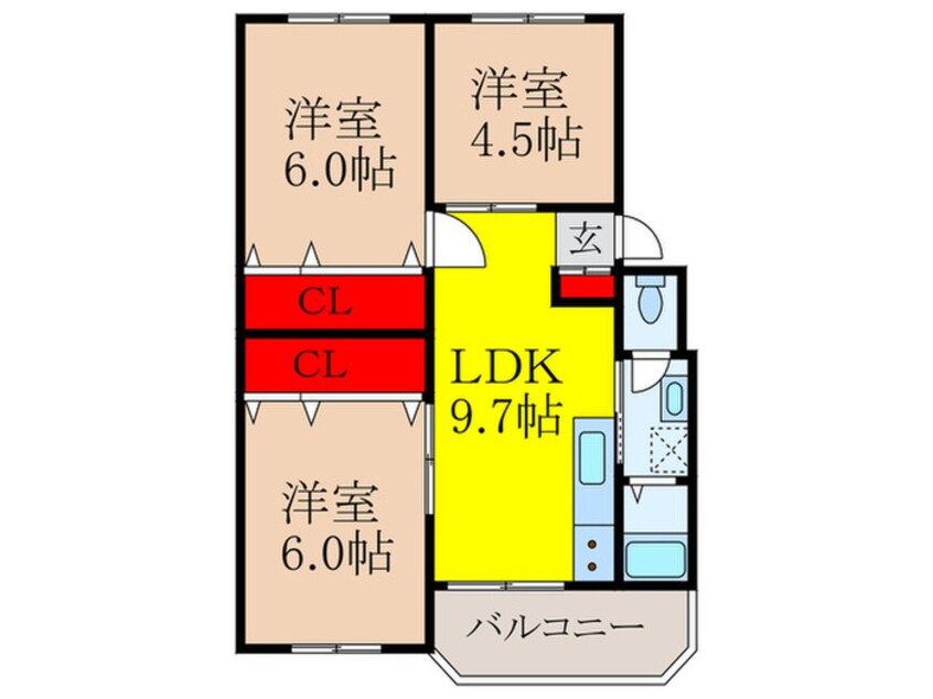 間取図 シャンポ－ル八王寺