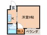 宮野マンション 1Kの間取り