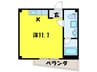 有楽ハイツ 1Rの間取り