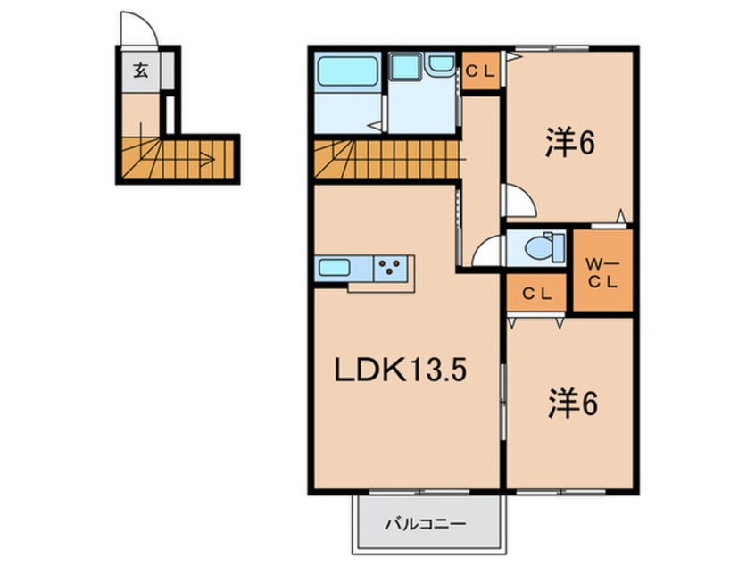 間取図 フレッツァ神戸山田B棟