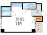 アーバンハウス北西 1Rの間取り
