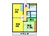 ブリ－ズＫ 2DKの間取り