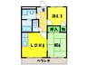 ブリ－ズＫ 2LDKの間取り