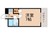 エクラ東住吉Ⅱ 1Kの間取り