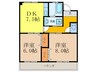 ヴィラオリエント 2DKの間取り