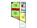 宮之阪ハイツ弐番館の間取図
