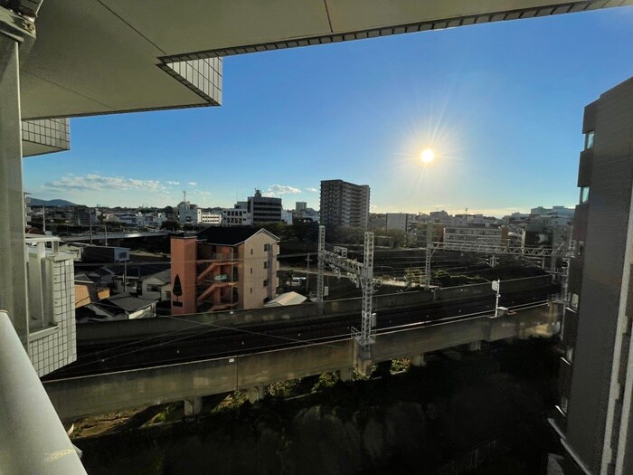 室内からの展望 宮之阪ハイツ弐番館