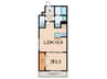 anciel芦屋 1LDKの間取り