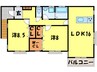 メゾン岸和田 2LDKの間取り
