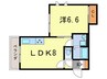 プレジデンス西宮北口 1LDKの間取り