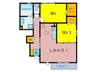 エトワール天美A棟 2LDKの間取り