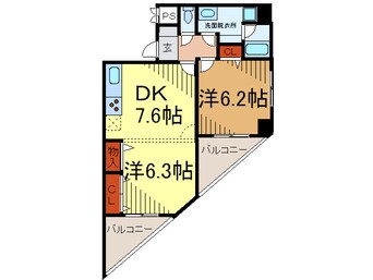 間取図 ロイヤルヒル神戸三宮Ⅱ(801)