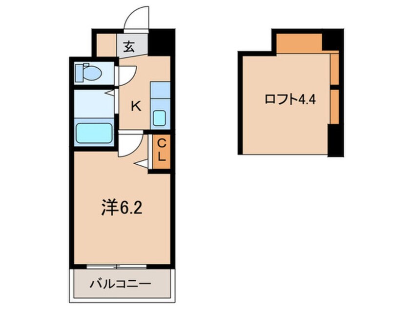 間取図 ｴｽﾃﾑｺｰﾄ三宮EASTﾎﾟﾙﾄﾏｰﾚ(1009)
