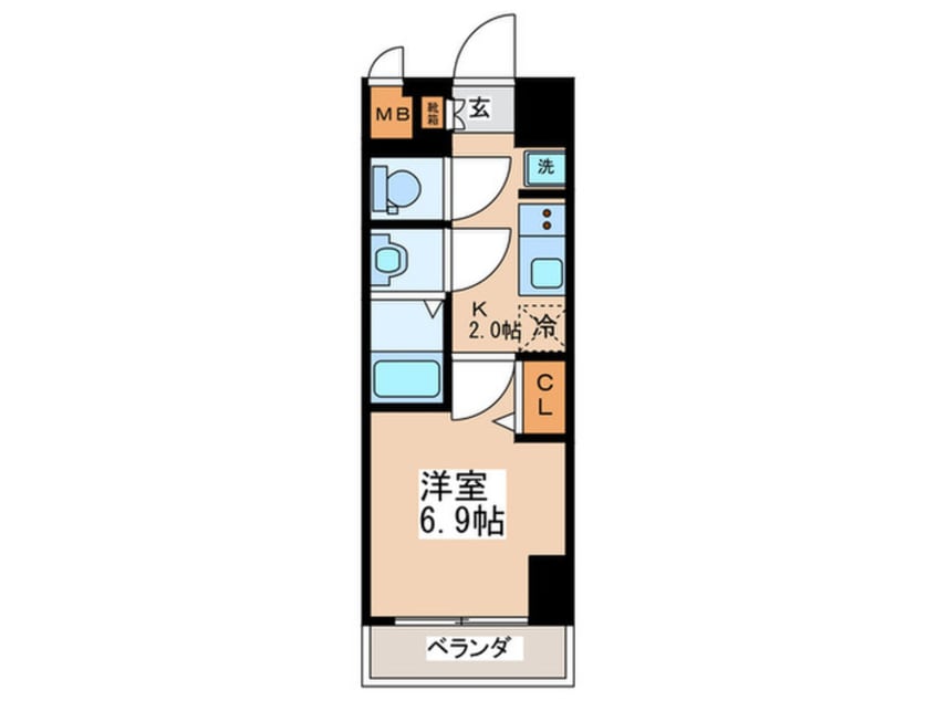 間取図 プレサンス阿波座駅前（603）