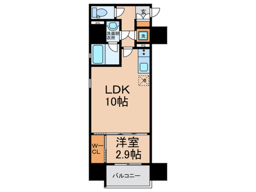 間取図 シーズンフラッツ阿波座