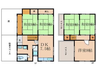 間取図 山科音羽千本町貸家