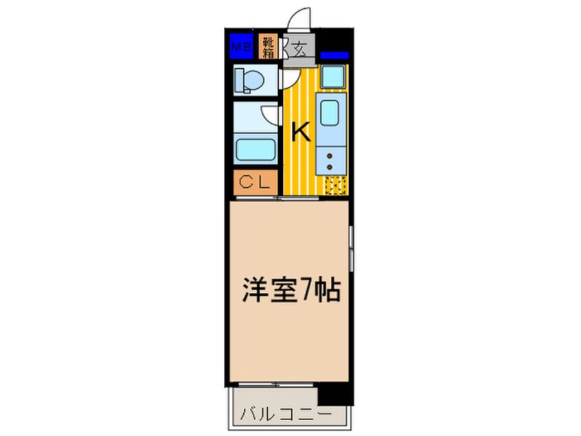 間取図 ﾙ･ﾊﾟﾙﾄﾈｰﾙ西大路御池(605)