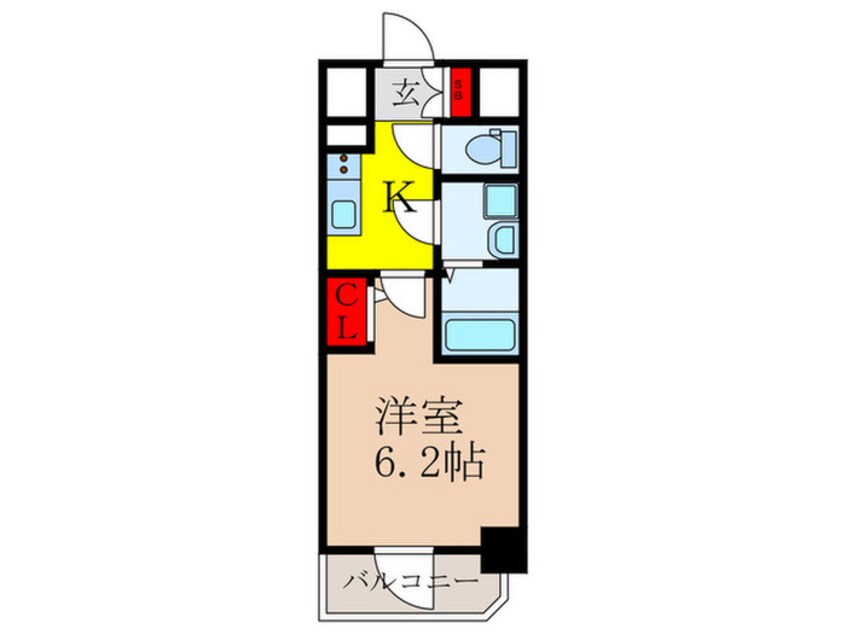 間取図 ｴｽﾘｰﾄﾞ新大阪ｳﾞｪﾙﾃﾞ(809)