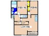 ＦＯＲＥＳＴ　ＨＥＩＭ　誉田 2LDKの間取り