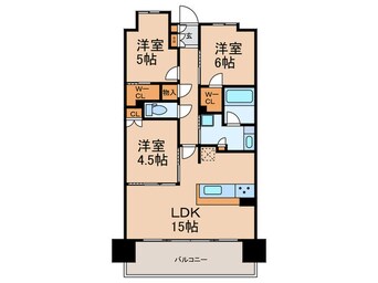 間取図 ｼｴﾘｱｼﾃｨ明石大久保C棟(1306)