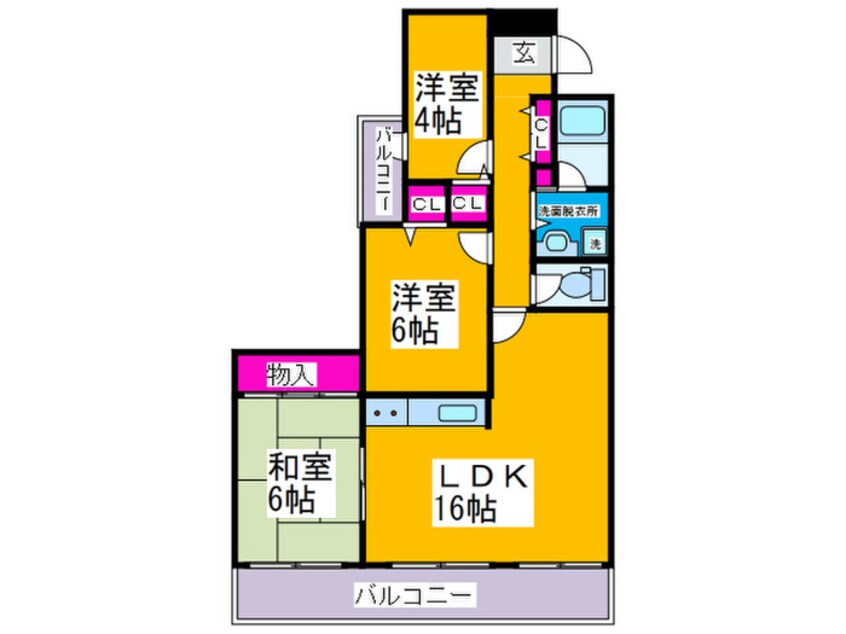 間取図 南巽ｸﾞﾘｰﾝﾏﾝｼｮﾝ ｻﾞ・ｽｸｴｱ(1101)