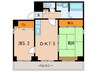 クレール菊水 2DKの間取り