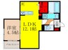 サンハイム横沼 1LDKの間取り