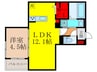 サンハイム横沼 1LDKの間取り