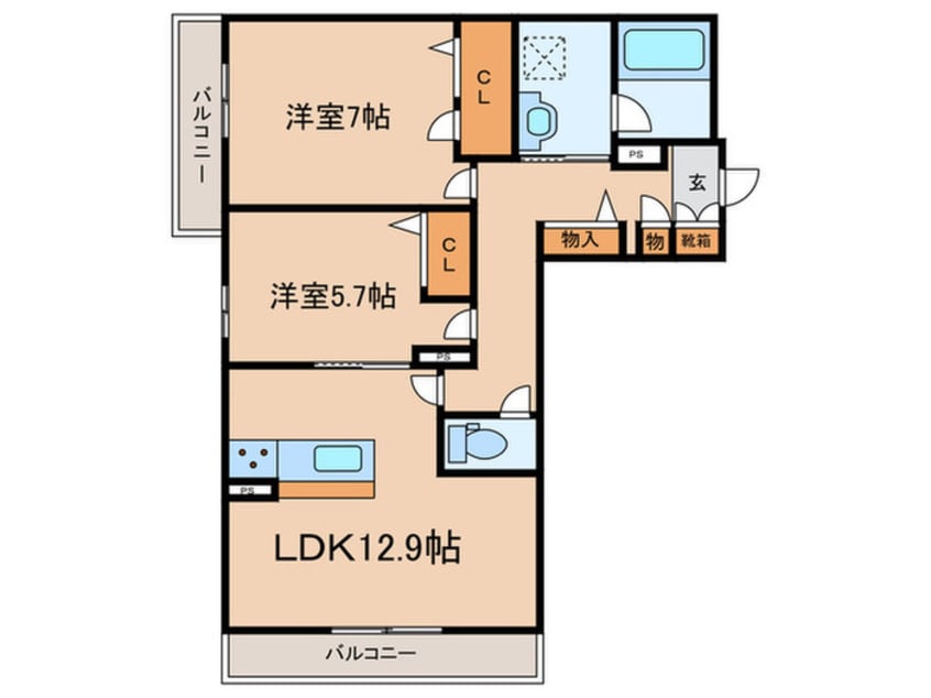 間取図 ミラーエステート　イーストビル