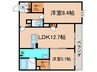 ミラーエステート　イーストビル 2LDKの間取り