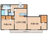 ミラーエステート　イーストビル 2LDKの間取り