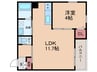 ＧＡＲＤＥＮＩＡ泉佐野大西 1LDKの間取り