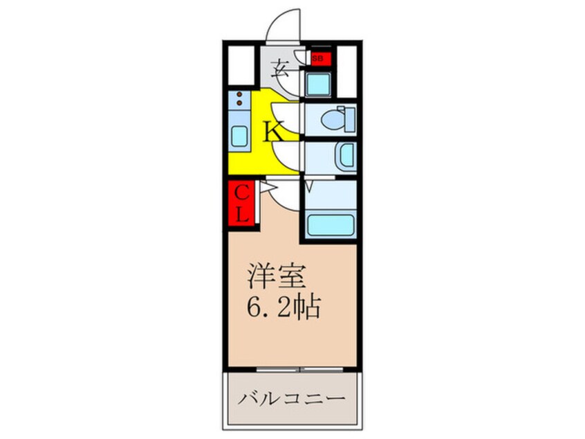 間取図 ｴｽﾘｰﾄﾞ新大阪ｳﾞｪﾙﾃﾞ(706)