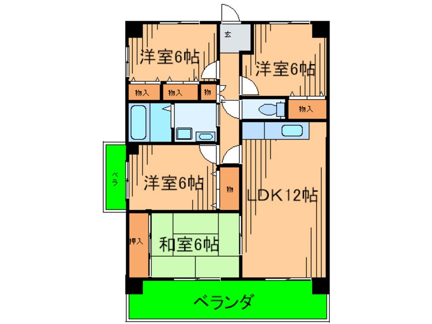 間取図 プレシオ緑ヶ丘