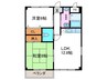レヴェンテ・翠香 2LDKの間取り