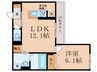 Palais Poire　A棟 1LDKの間取り
