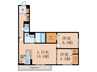 Palais Poire　A棟 2LDKの間取り