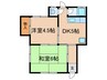 ホープ芦屋 2DKの間取り