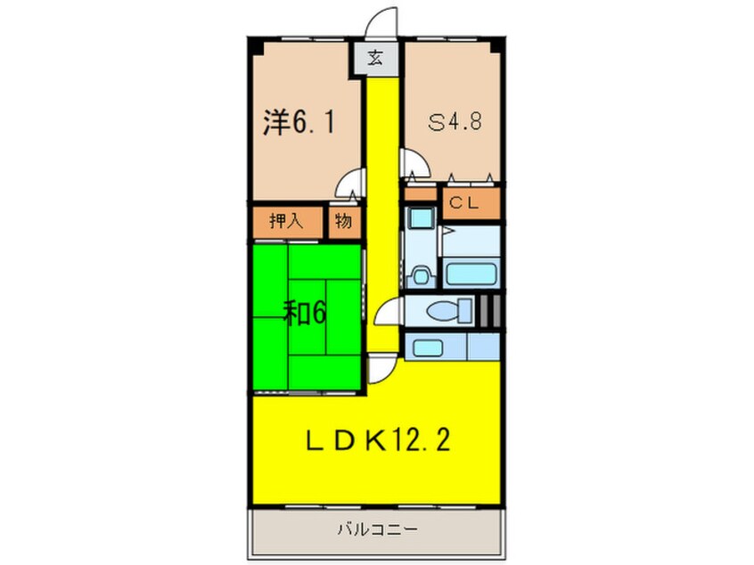 間取図 グレンツェント甲東園