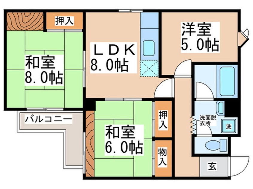 間取図 カサ・ボニータ樽井