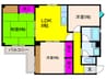 カサ・ボニータ樽井 3LDKの間取り