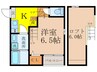 ＡＮＲＡＫＵ 1Kの間取り