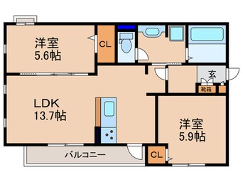 間取図 ミリカ中庄