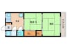 ワイドカレント稲野 2Kの間取り