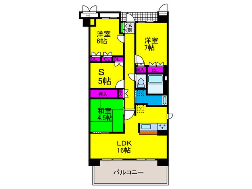 間取図 ガーデンウェルズ浜寺公園(426)