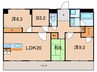 芦屋川ｳｴｽﾄｱｰﾊﾞﾝﾗｲﾌ(306) 3LDK+Sの間取り