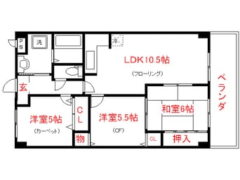 間取図 Sun　Bird　桂