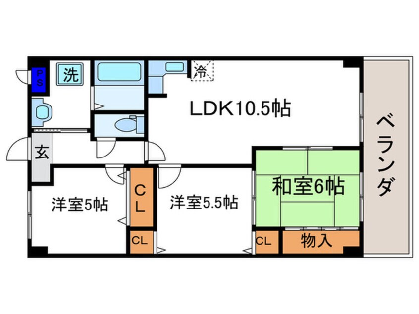 間取図 Sun　Bird　桂