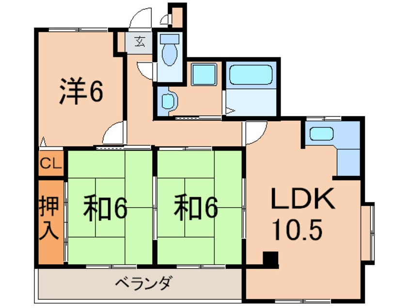 間取図 Sun　Bird　桂