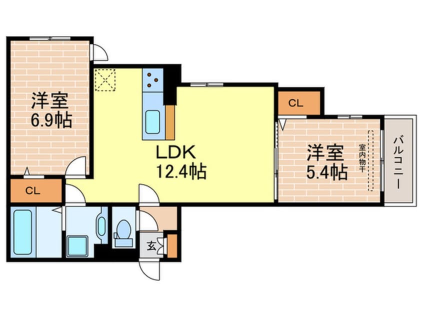 間取図 Casa Fiore夙川